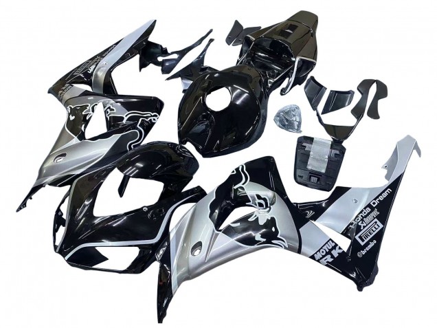 2006-2007 Honda CBR1000RR Motorcycle Fairings - Silver Glossy Black Red Bull Canada
