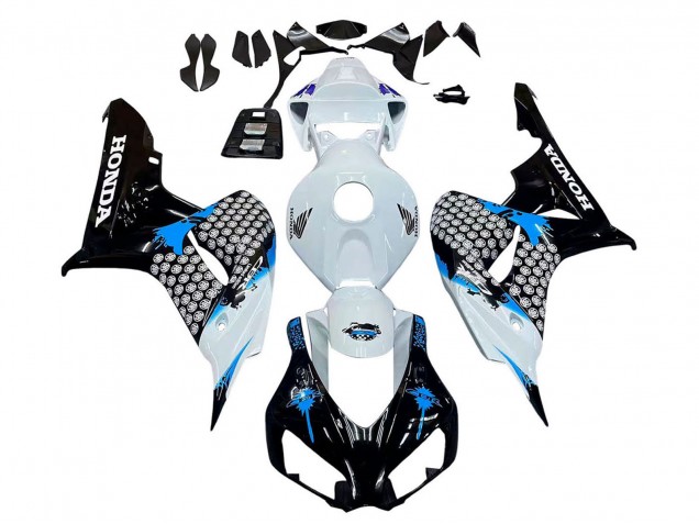 2006-2007 Honda CBR1000RR Motorcycle Fairing - White Blue Glossy Black Canada