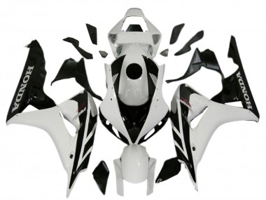 2006-2007 Honda CBR1000RR Motorcycle Fairing Kits - White Glossy Black Canada