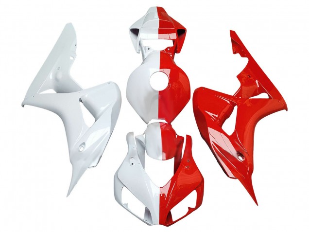 2006-2007 Honda CBR1000RR Motorcycle Fairings - White Red Split Canada