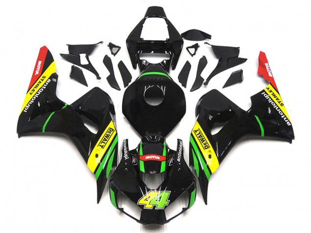 2006-2007 Honda CBR1000RR Motorcycle Fairings - Glossy Black Yellow Green Red Motul 44 Canada