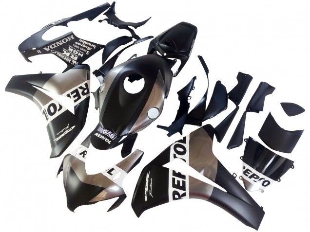 2008-2011 Honda CBR1000RR Motorcycle Fairings - Silver Matte Black Repsol Canada