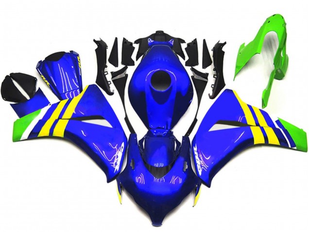 2008-2011 Honda CBR1000RR Motorcycle Fairings - Blue Yellow White Green Canada