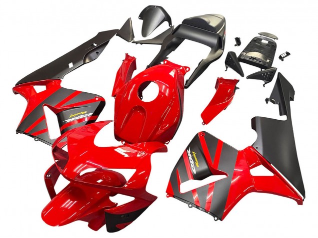 2003-2004 Honda CBR600RR Motorcycle Fairings - Red Matte Black Racing Canada