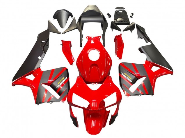 2003-2004 Honda CBR600RR Motorcycle Fairings - Red Matte Black Racing Canada