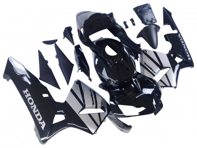 2003-2004 Honda CBR600RR Motorcycle Fairings - Silver Glossy Black Canada