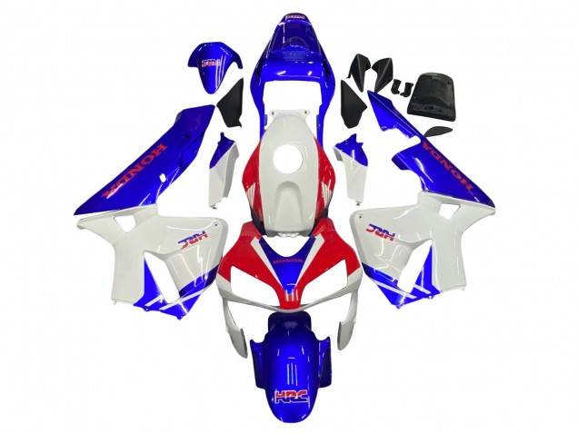 2003-2004 Honda CBR600RR Motorcycle Fairings - White Blue Red HRC Canada
