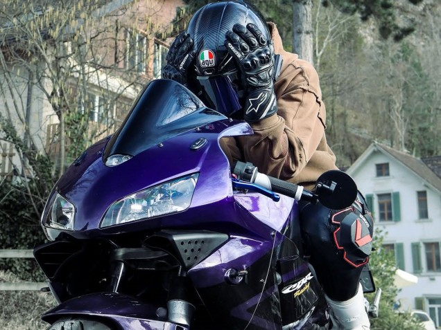 2003-2004 Honda CBR600RR Motorcycle Fairings - Dark Blue Glossy Black Canada