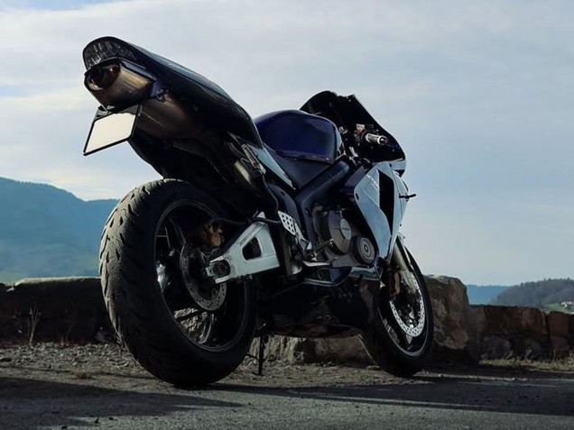 2003-2004 Honda CBR600RR Motorcycle Fairings - Dark Blue Glossy Black Canada