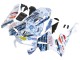 2003-2004 Honda CBR600RR Motorcycle Fairings - White Blue Red Nastro Azzurro 46 Canada