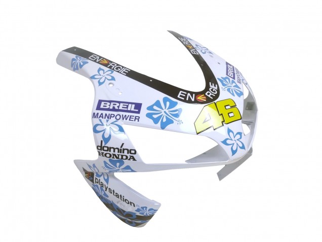 2003-2004 Honda CBR600RR Motorcycle Fairings - White Blue Red Nastro Azzurro 46 Canada