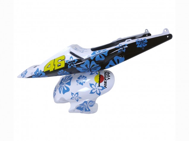 2003-2004 Honda CBR600RR Motorcycle Fairings - White Blue Red Nastro Azzurro 46 Canada