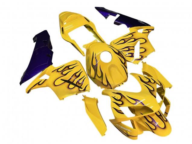 2003-2004 Honda CBR600RR Motorcycle Fairings - Yellow Black Flame Canada