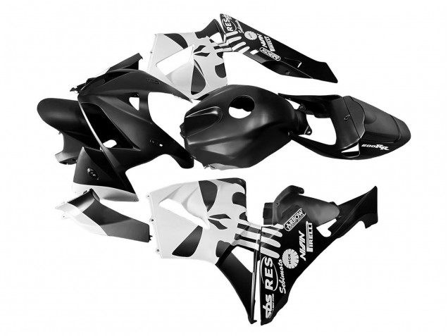 2005-2006 Honda CBR600RR Bike Fairings - Black White Canada