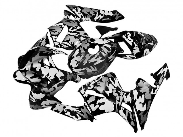 2005-2006 Honda CBR600RR Motorcycle Fairings - Black White Grey Camouflage Canada