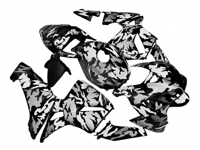 2005-2006 Honda CBR600RR Motorcycle Fairings - Black White Grey Camouflage Canada
