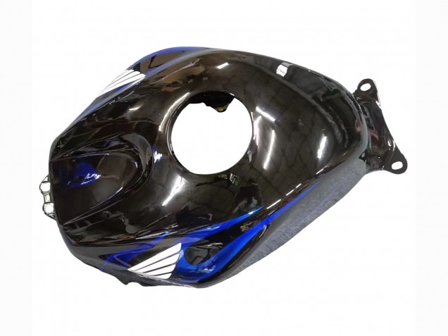 2005-2006 Honda CBR600RR Motorcycle Fairing - Glossy Black Blue Flame Canada