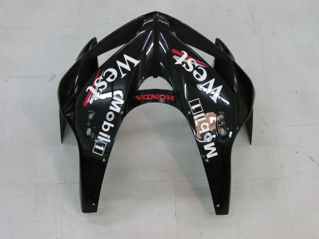 2005-2006 Honda CBR600RR Motorcycle Fairings - Glossy Black White West Canada