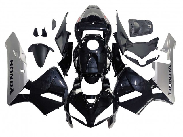 2005-2006 Honda CBR600RR Motorcycle Fairing - Black Silver Canada