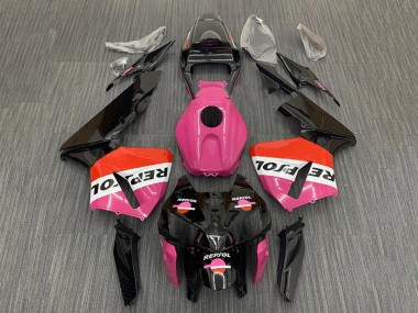2005-2006 Honda CBR600RR Motorcycle Fairings - Pink Red Black Repsol Canada