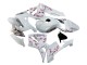 2005-2006 Honda CBR600RR Motorcycle Fairings - White with Cherry Blossom Canada