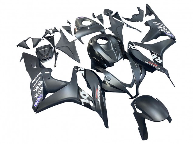 2007-2008 Honda CBR600RR Motorcycle Fairing - Matte Black White Repsol Canada