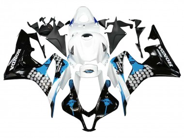 2007-2008 Honda CBR600RR Motorcycle Fairings - White Light Blue Glossy Black Canada