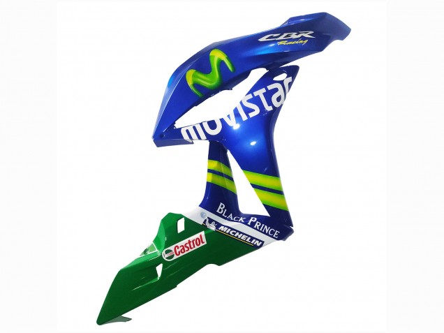 2007-2008 Honda CBR600RR Motorcycle Fairings - Blue Green MoviStar Castrol Canada