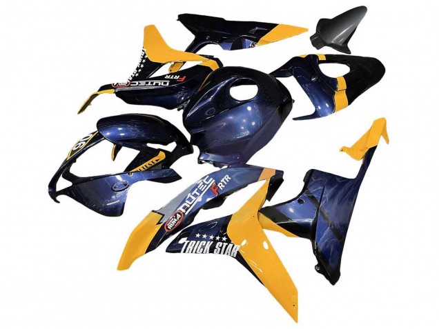 2007-2008 Honda CBR600RR Motorcycle Fairings - Orange Dark Blue Trick Star 06 Canada