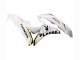 2007-2008 Honda CBR600RR Motorcycle Fairing - White Gold Glossy Black Playboy Canada
