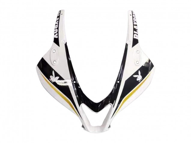 2007-2008 Honda CBR600RR Motorcycle Fairing - White Gold Glossy Black Playboy Canada