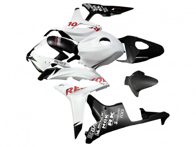 2007-2008 Honda CBR600RR Motorcycle Fairings - White Matte Black Red Repsol Canada