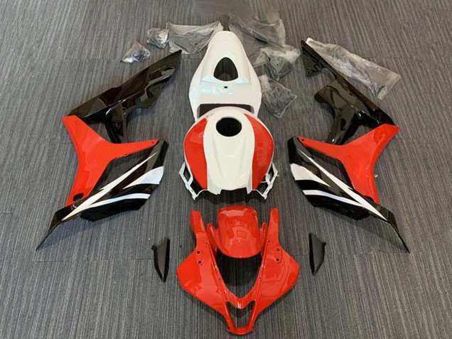2007-2008 Honda CBR600RR Motorcycle Fairing Kits - White Red Glossy Black Canada