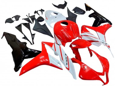 2007-2008 Honda CBR600RR Motorcycle Fairing - White Red Glossy Black Canada