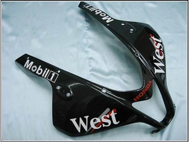 2007-2008 Honda CBR600RR Motorcycle Fairings - Glossy Black White West Canada