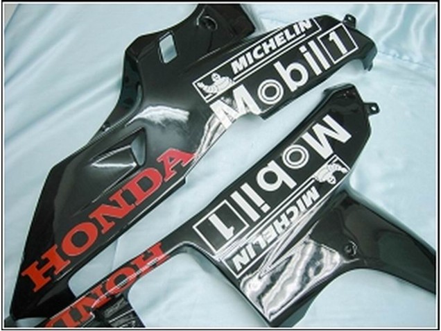 2007-2008 Honda CBR600RR Motorcycle Fairings - Glossy Black White West Canada