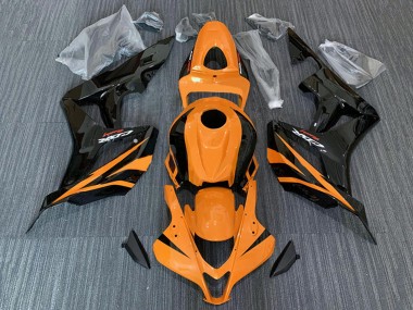 2007-2008 Honda CBR600RR Motorcycle Fairings - Orange Glossy Black Racing Canada