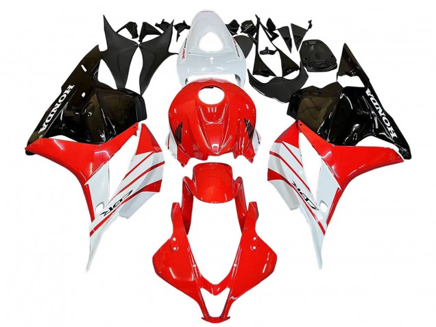 2009-2012 Honda CBR600RR Motorcycle Fairing - White Red Glossy Black Canada