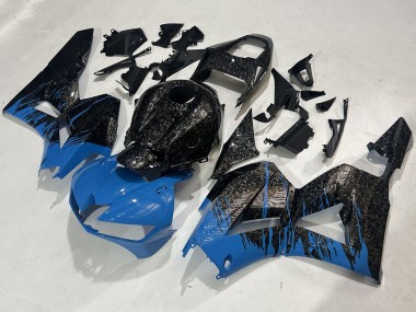 2009-2012 Honda CBR600RR Motorcycle Fairings - Black Forged Carbon Fiber Blue Canada