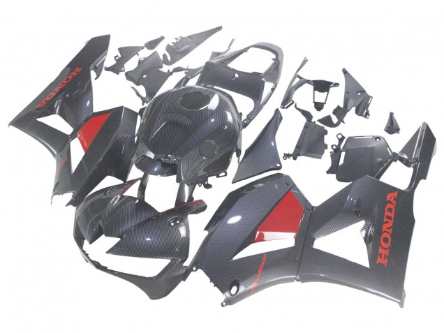 2013-2023 Honda CBR600RR Motorcycle Fairings - Black Carbon Fiber Red Canada