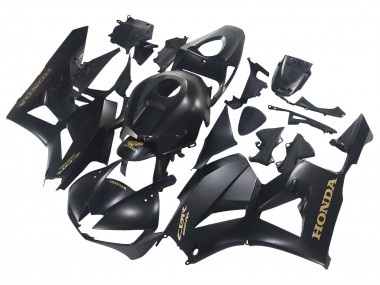 2013-2023 Honda CBR600RR Motorcycle Fairings - Matte Black Gold Decals Canada