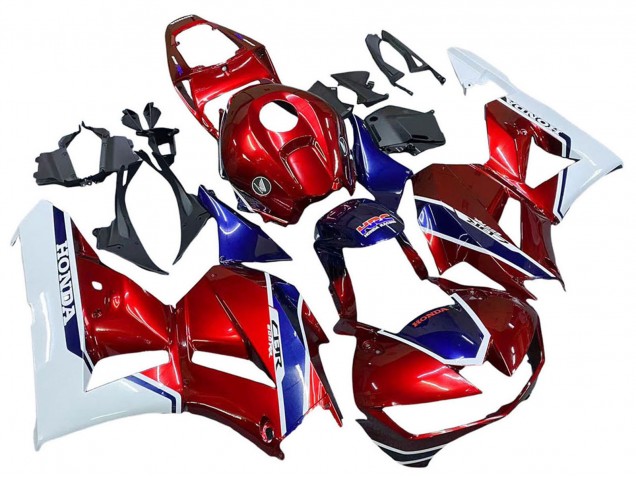 2013-2023 Honda CBR600RR Motorcycle Fairings - White Red Blue HRC Canada