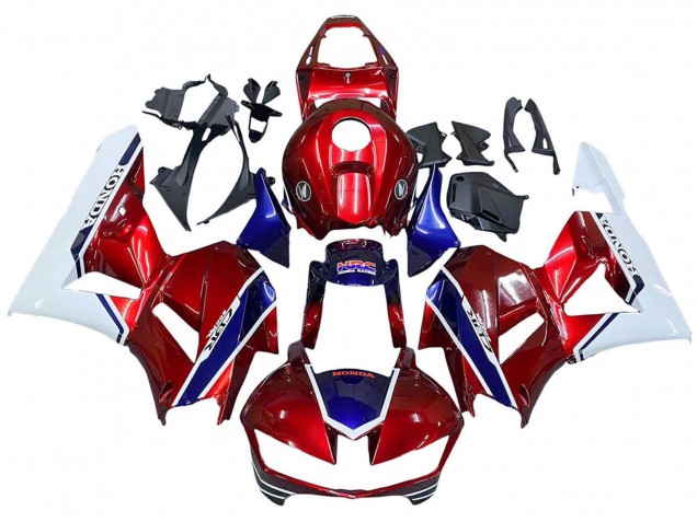 2013-2023 Honda CBR600RR Motorcycle Fairings - White Red Blue HRC Canada