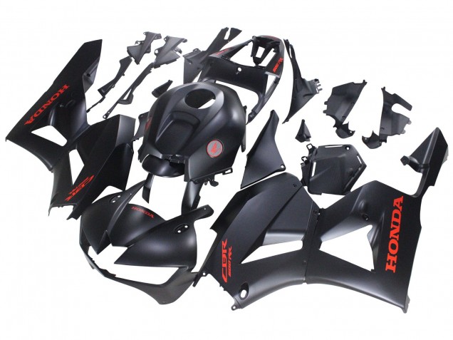 2013-2023 Honda CBR600RR Motorcycle Fairings - Matte Black Red Decals Canada