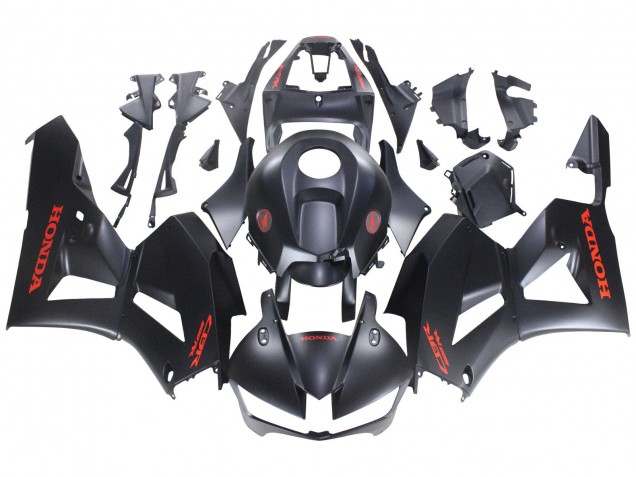 2013-2023 Honda CBR600RR Motorcycle Fairings - Matte Black Red Decals Canada