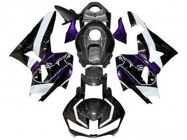 2013-2023 Honda CBR600RR Motorcycle Fairings - Black Carbon Fiber White Purple Red Bull Canada