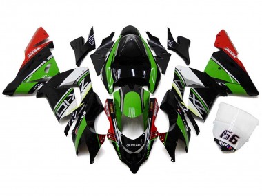 2004-2005 Kawasaki ZX10R Motorcycle Fairings - White Black Green Elf Canada