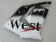 2004-2005 Kawasaki ZX10R Motorcycle Fairings - White Black West Ninja Canada