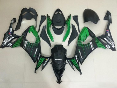 2008-2010 Kawasaki ZX10R Motorcycle Fairings - Matte Black Green Canada
