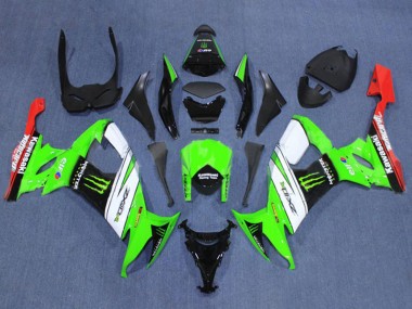 2008-2010 Kawasaki ZX10R Motorcycle Fairings - Green White Red Black Monster Canada